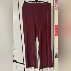 Maroon Pleated Pants